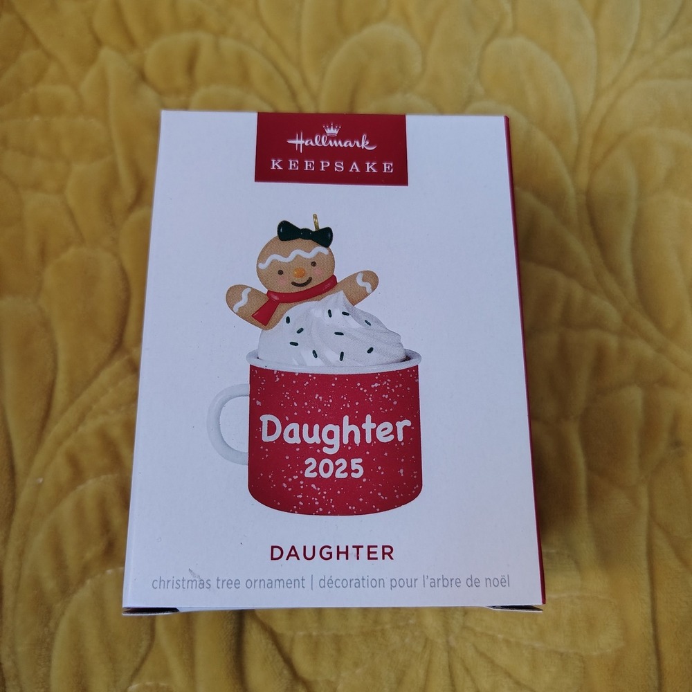 Hallmark 2025 Daughter Keepsake Christmas Ornament NIB gingerbread  in cocoa
